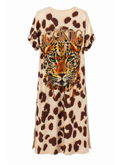 Chocolate Longline Animal Heart Shimmer Dress Harriet