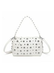 White Studded Shoulder Bag