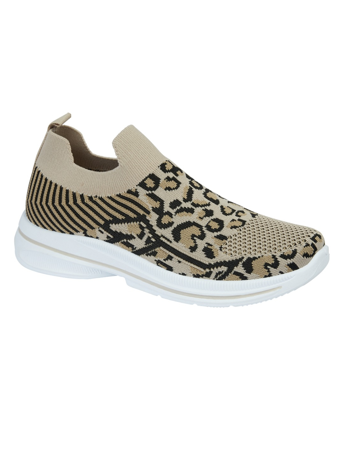 Animal print slip on top trainers
