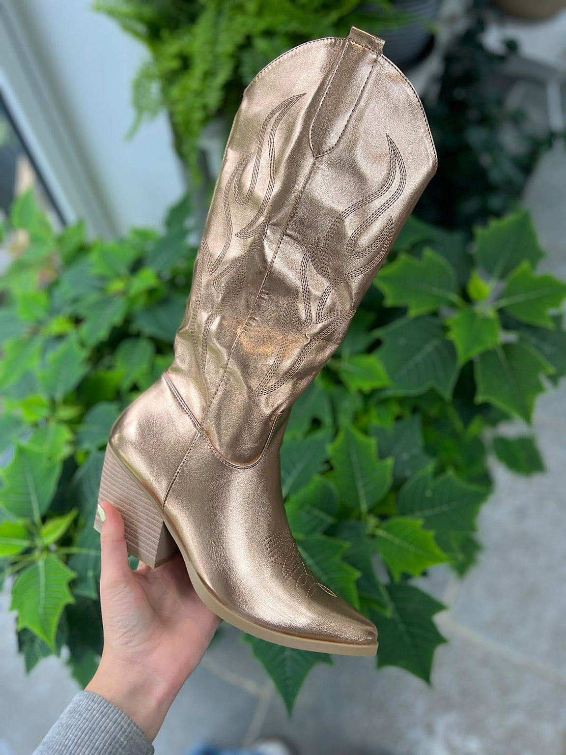 Metallic sales western booties