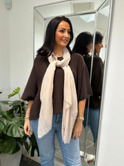 Chocolate Reverse Seam Round Neck Diana