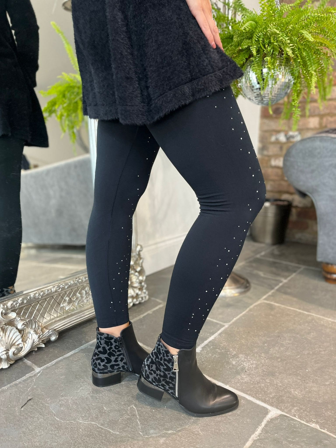 Diamante leggings uk sale