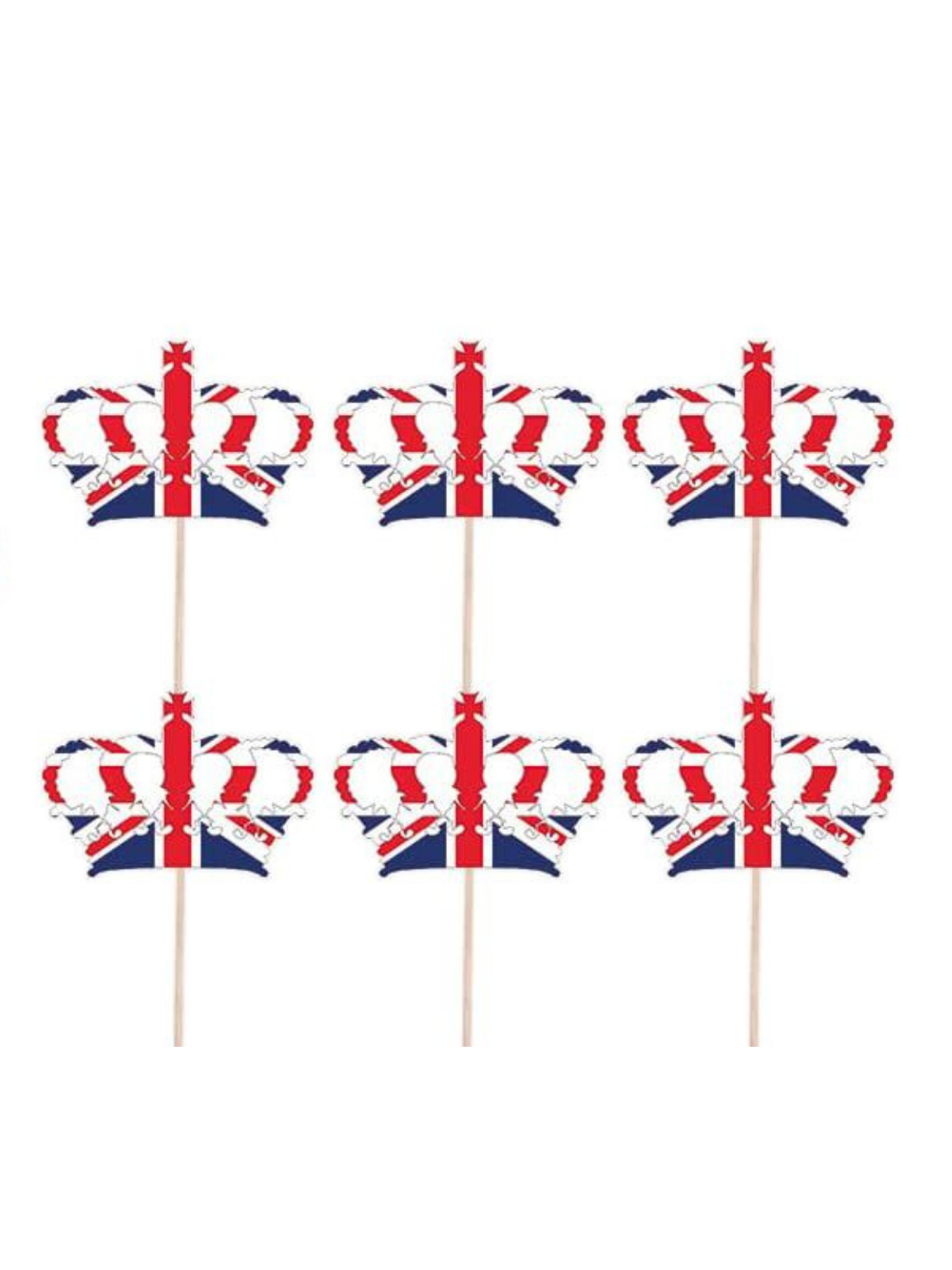 Union Jack Crown Cocktail Sticks Tillett's