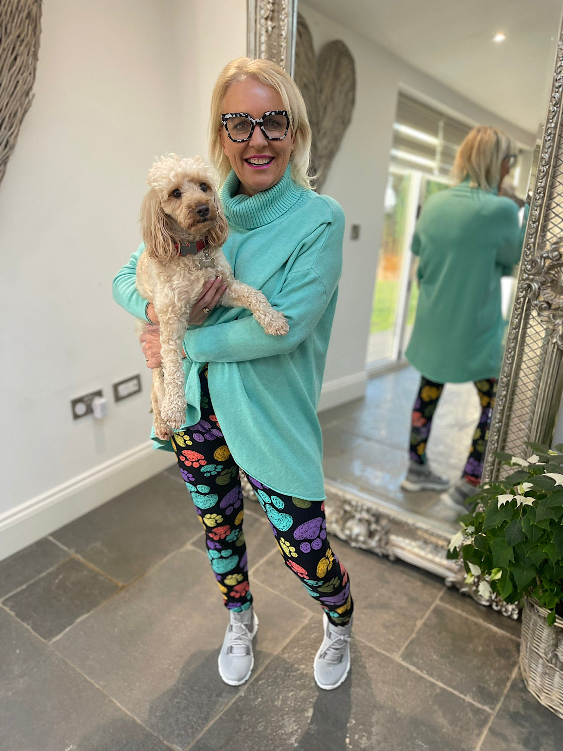 Bright Paw Print Leggings Tillett s