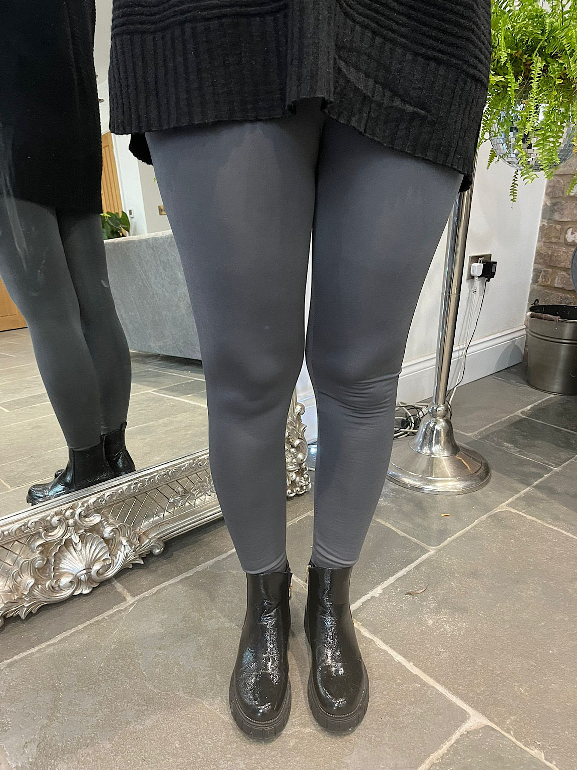 Grey discount fleece leggings
